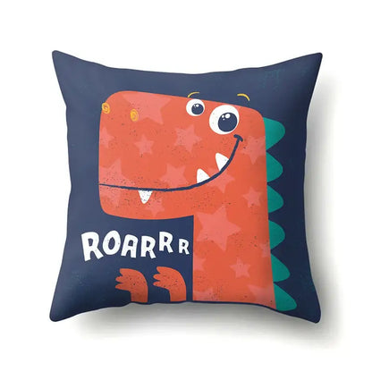 Colorful cartoon dino baby pillowcase bedroom cushion cover