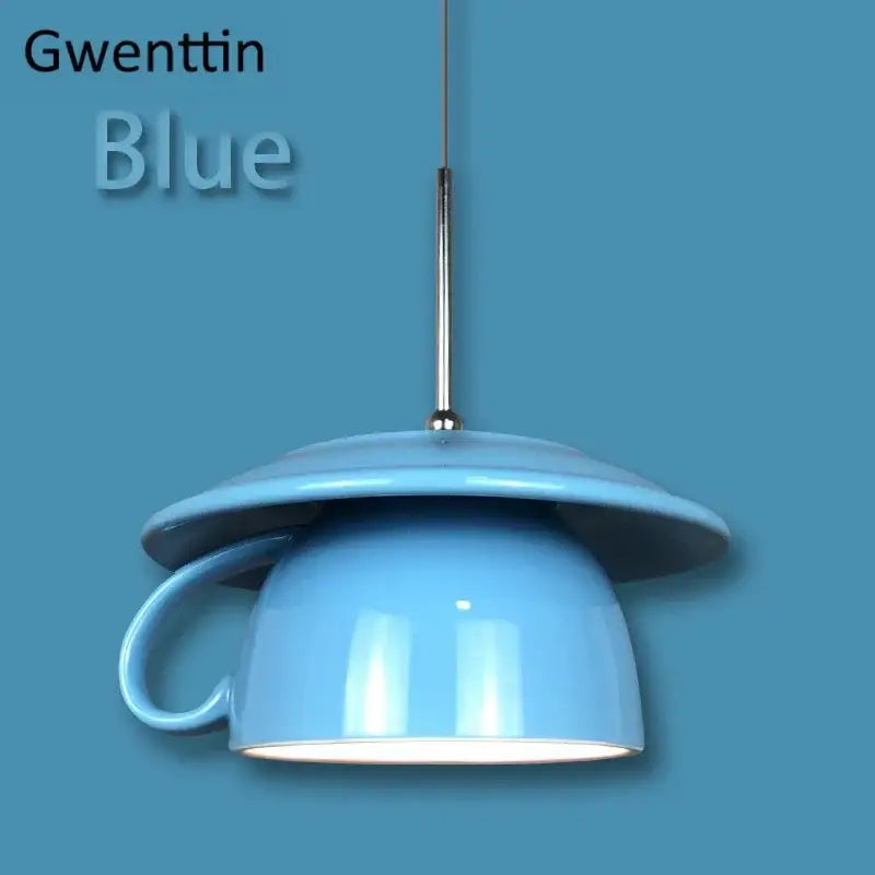 Colorful ceramic cup pendant light kitchen hanging lamp