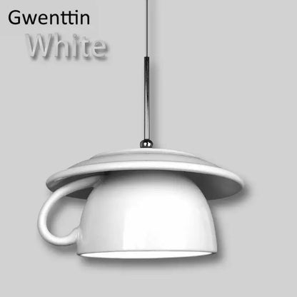 Colorful ceramic cup pendant light kitchen hanging lamp