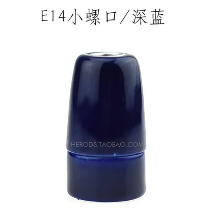 Colorful ceramic e14 socket bulb holder for bedroom and living room