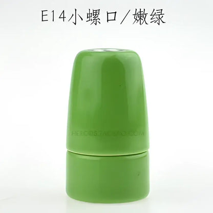 Colorful ceramic e14 socket bulb holder for bedroom and living room