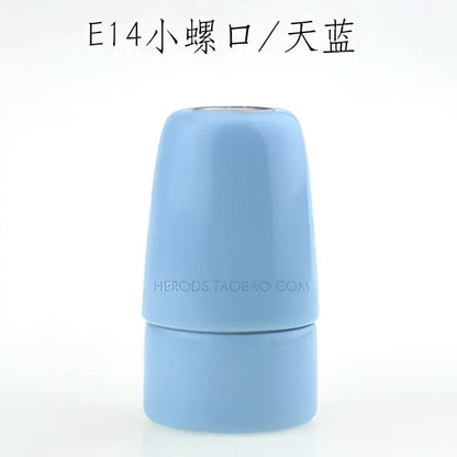 Colorful ceramic e14 socket bulb holder for bedroom and living room