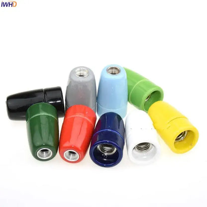 Colorful ceramic e14 socket bulb holder for bedroom and living room