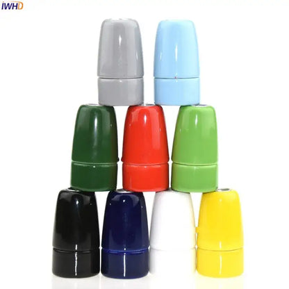 Colorful ceramic e14 socket bulb holder for bedroom and living room