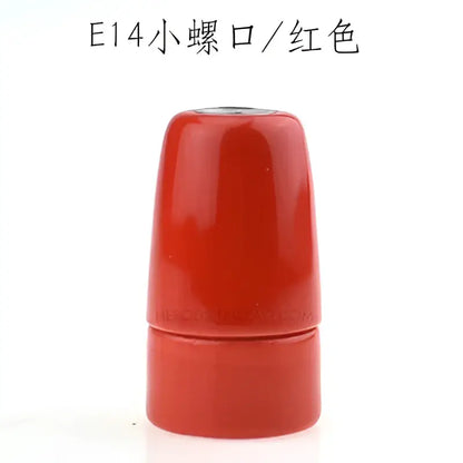 Colorful ceramic e14 socket bulb holder for bedroom and living room