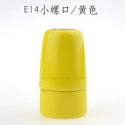 Colorful ceramic e14 socket bulb holder for bedroom and living room