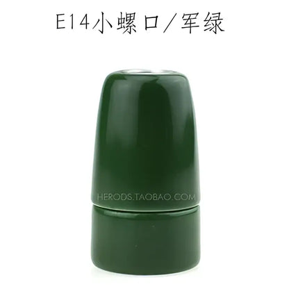 Colorful ceramic e14 socket bulb holder for bedroom and living room