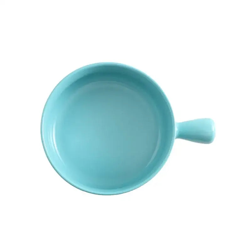 Colorful ceramic single handle salad bowl dining room tableware