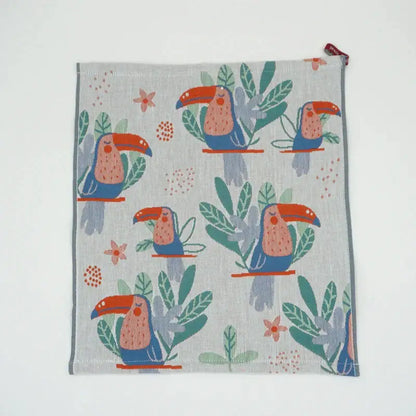 Colorful dinosaur cat gauze hand towels set of 4 kitchen decor