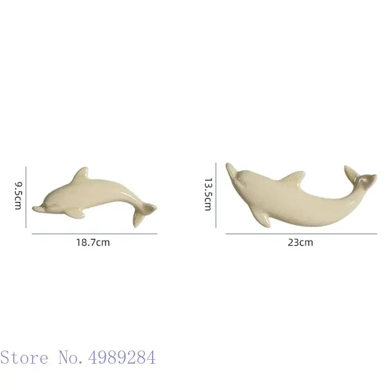 Colorful dolphin fish ocean ceramic wall decoration children's room