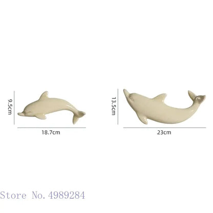 Colorful dolphin fish ocean ceramic wall decoration children's room