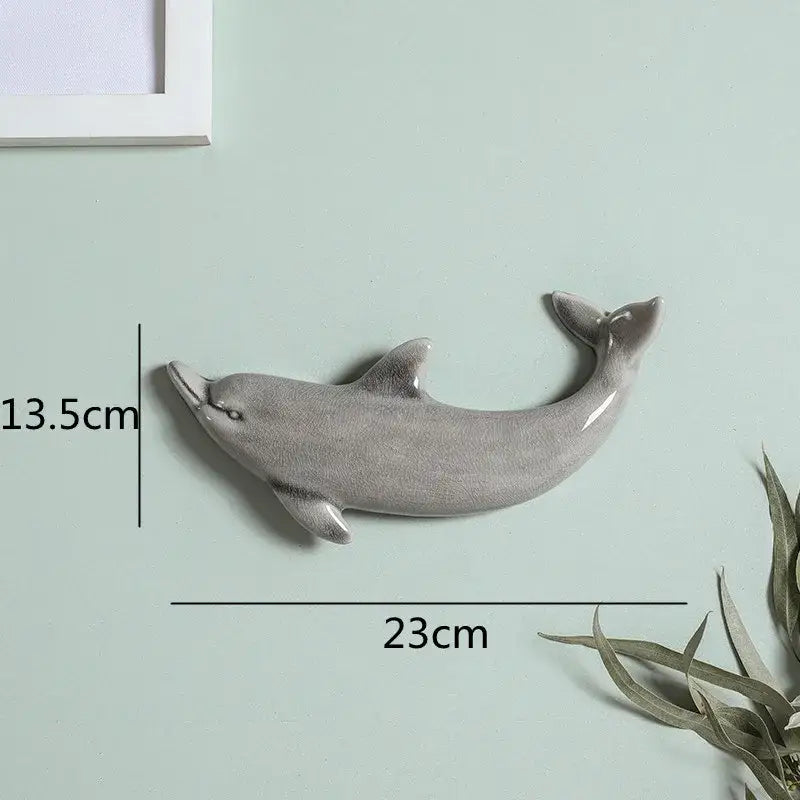 Colorful dolphin fish ocean ceramic wall decoration children's room