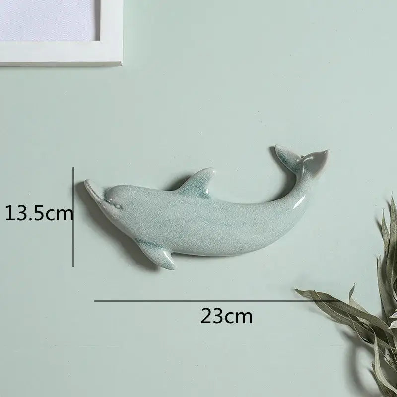 Colorful dolphin fish ocean ceramic wall decoration children's room