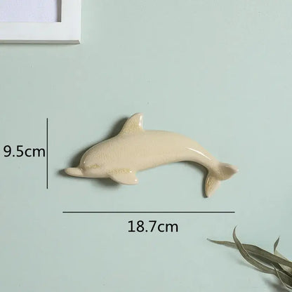 Colorful dolphin fish ocean ceramic wall decoration children's room