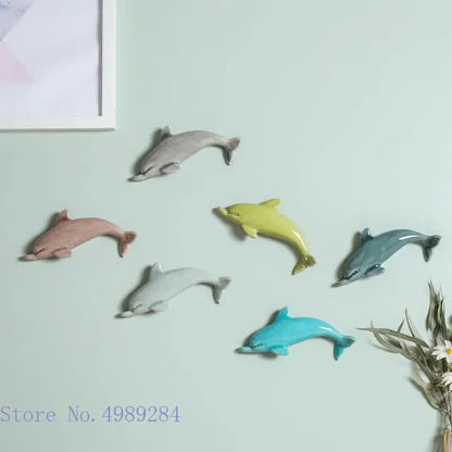 Colorful dolphin fish ocean ceramic wall decoration children's room