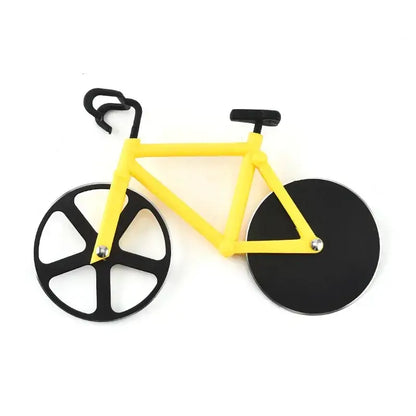 Colorful double wheel bicycle pizza cutter set kitchen tool