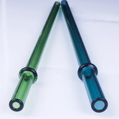 Colorful glass bent straw set kitchen reusable drinking straws