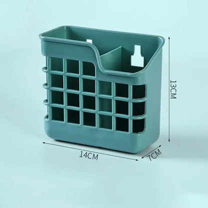 Colorful grid pattern kitchen cutlery storage holder utensil caddy