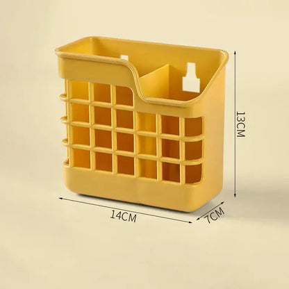 Colorful grid pattern kitchen cutlery storage holder utensil caddy