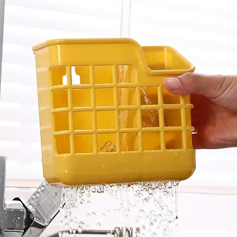 Colorful grid pattern kitchen cutlery storage holder utensil caddy