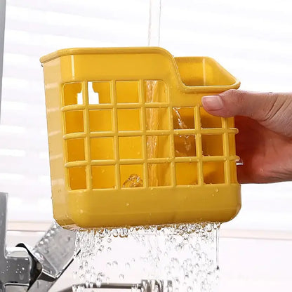 Colorful grid pattern kitchen cutlery storage holder utensil caddy