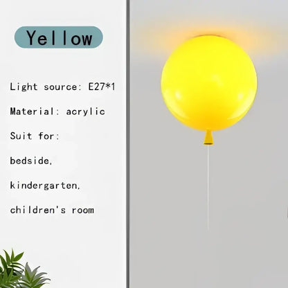 Colorful multi color kids balloon pendant light bedroom led lamp
