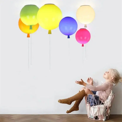Colorful multi color kids balloon pendant light bedroom led lamp