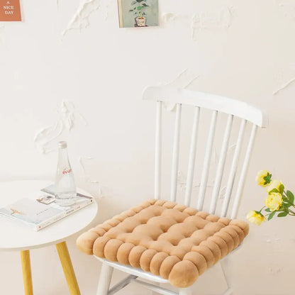 Colorful quilted cookie biscuit cushion living room square pillow