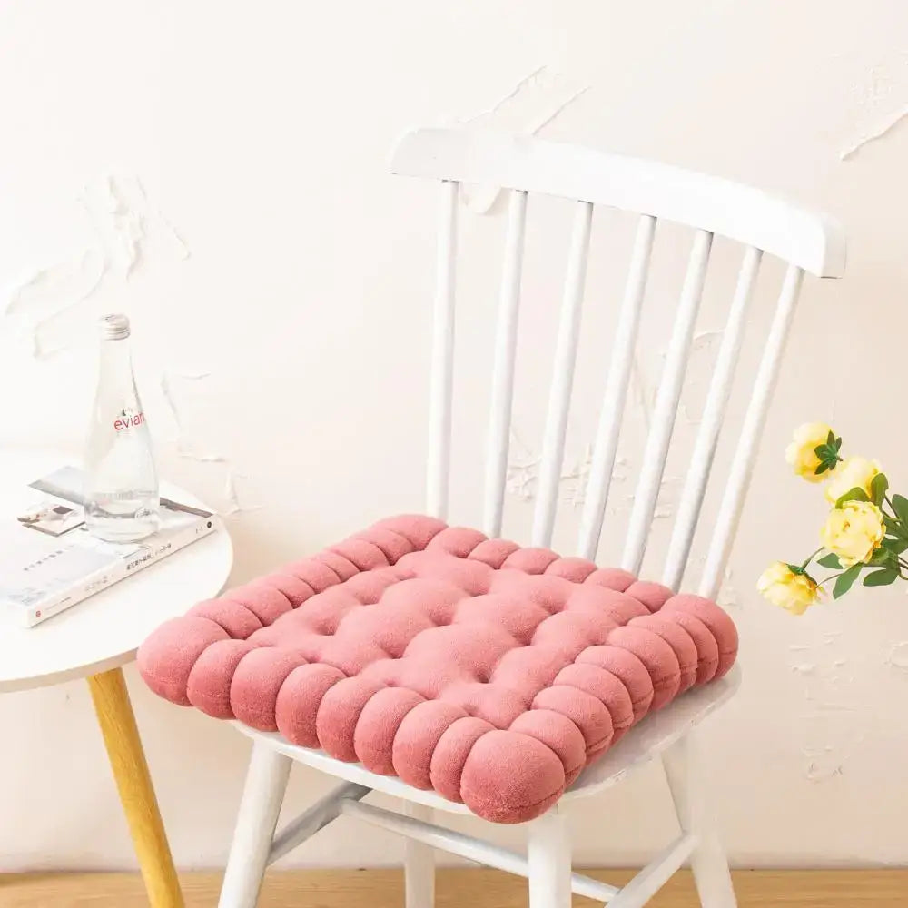 Colorful quilted cookie biscuit cushion living room square pillow