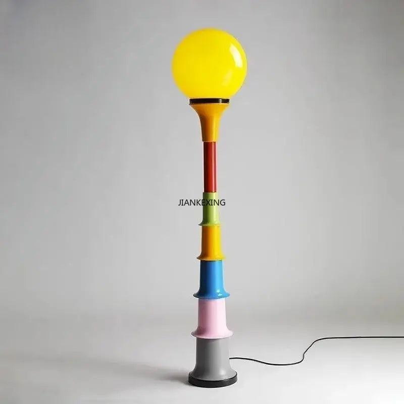 Colorful retro led floor lamp for bedroom multi colored light
