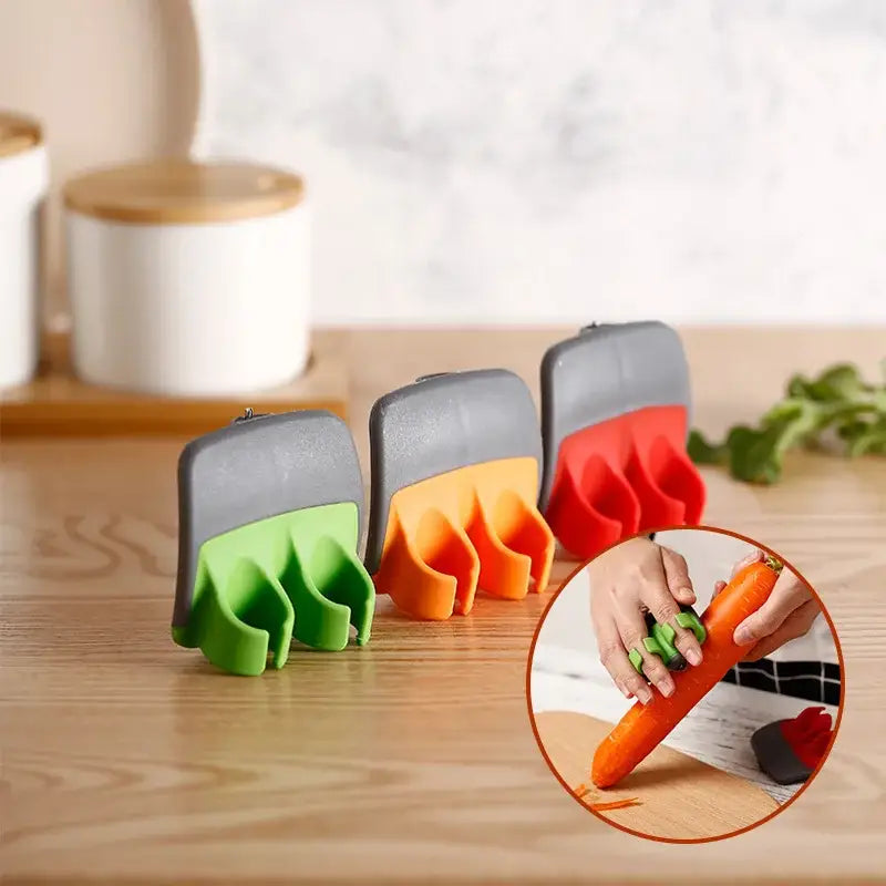 Colorful silicone carrot fruit peeler slicer – kitchen vegetable tool