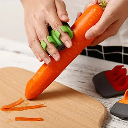 Colorful silicone carrot fruit peeler slicer – kitchen vegetable tool