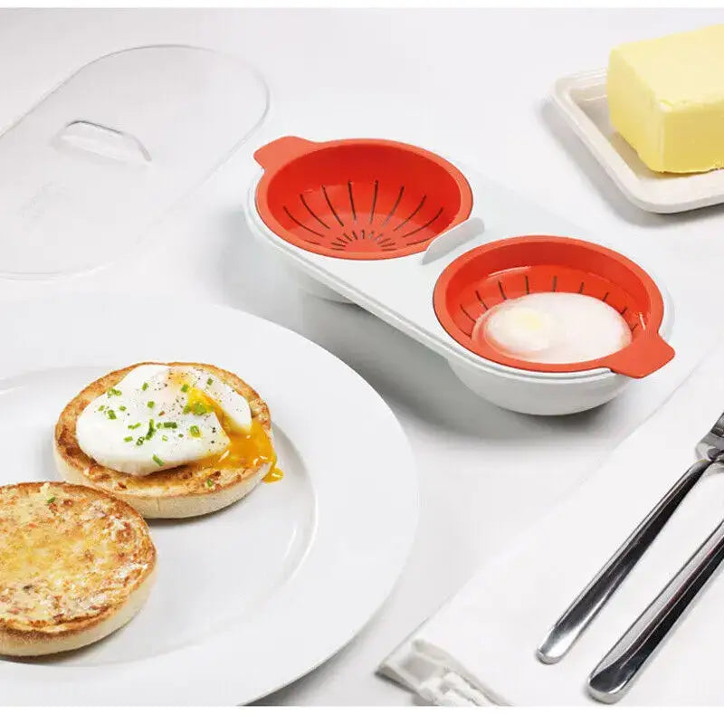Colorful silicone double layer egg boiler silicone – kitchen tool