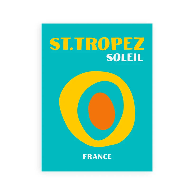 DecorBites™ Colorful Travel Posters Art Print Set