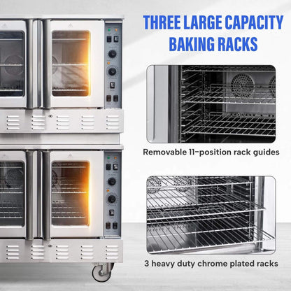 Commercial Double-Stack 160K BTU 2-Burner Stainless Steel Gas Stock Pot Range (SAK18763)