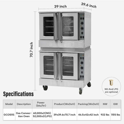 Commercial Double-Stack 160K BTU 2-Burner Stainless Steel Gas Stock Pot Range (SAK18763)