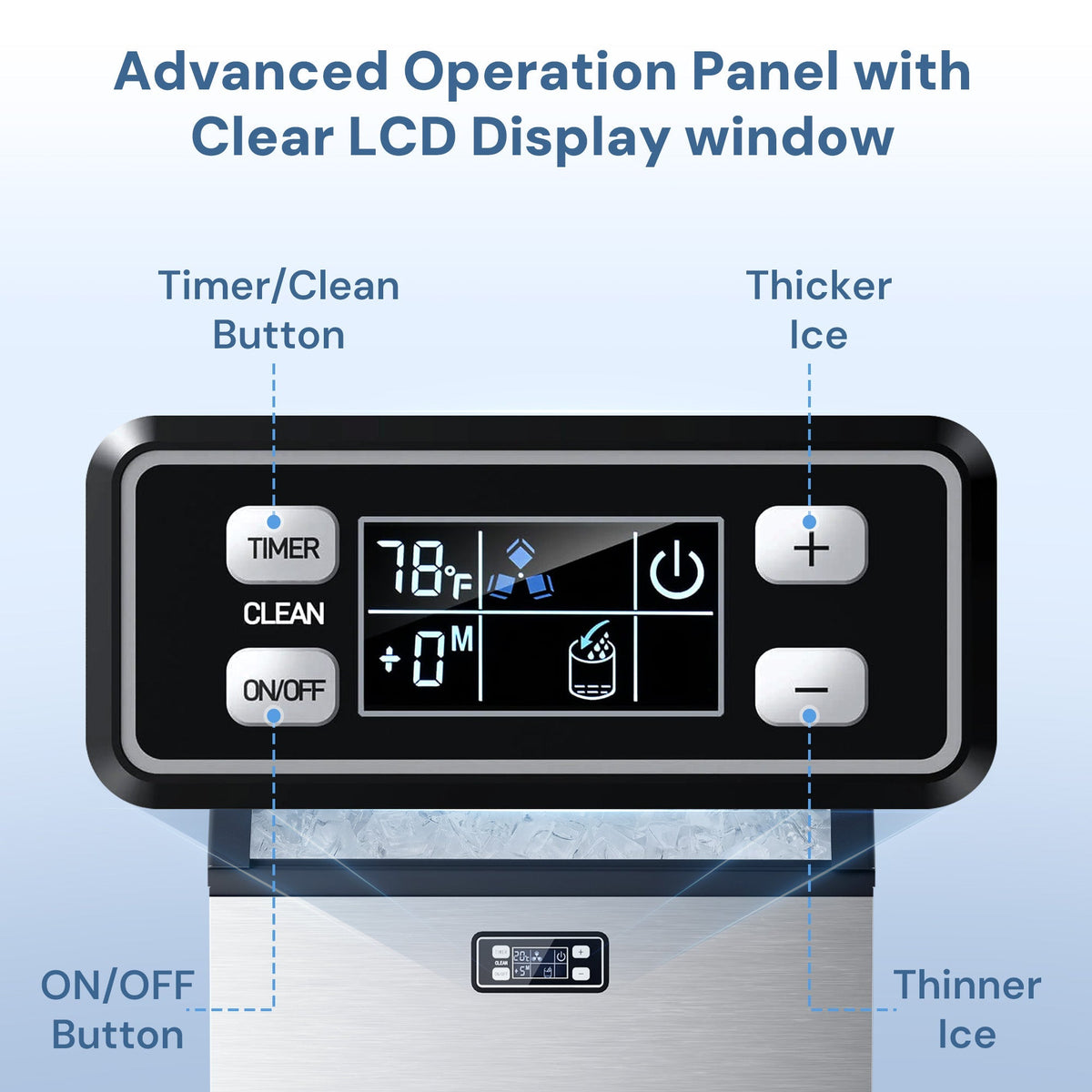 265LBS Freestanding Commercial Ice Maker