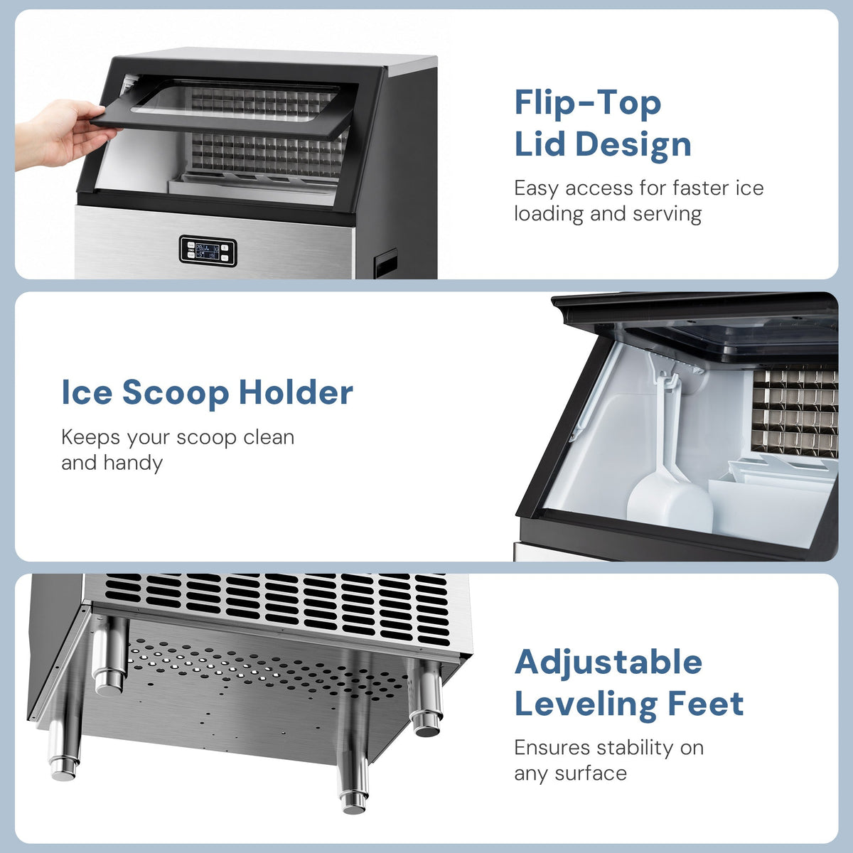 200LBS Freestanding Commercial Ice Maker Z5895