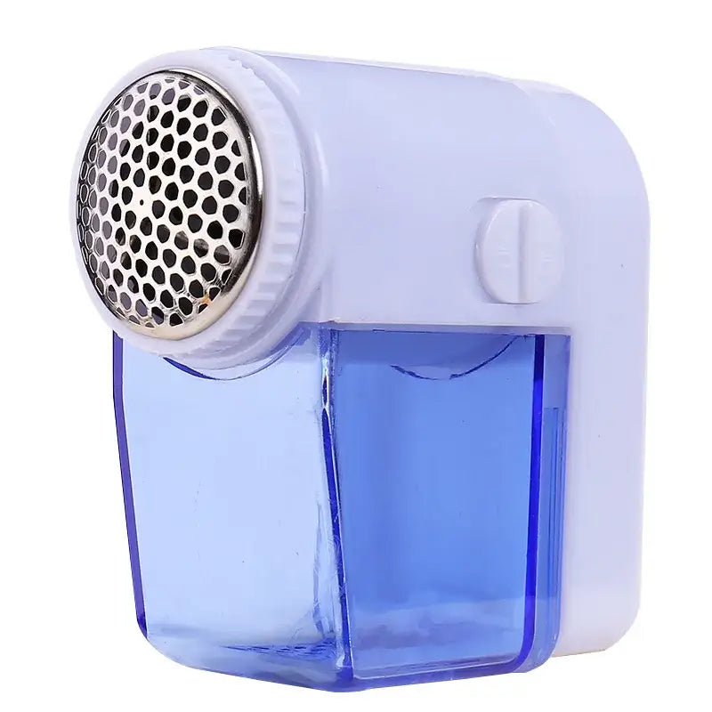 Compact blue & white electric fuzz pellet remover bedroom fabric shaver