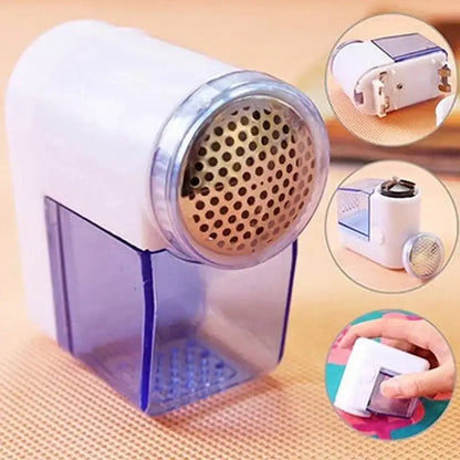Compact blue & white electric fuzz pellet remover bedroom fabric shaver