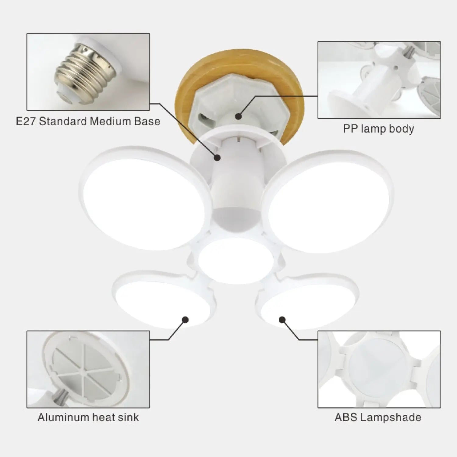 Compact Foldable Ball Light with Football Shape and LED Glow