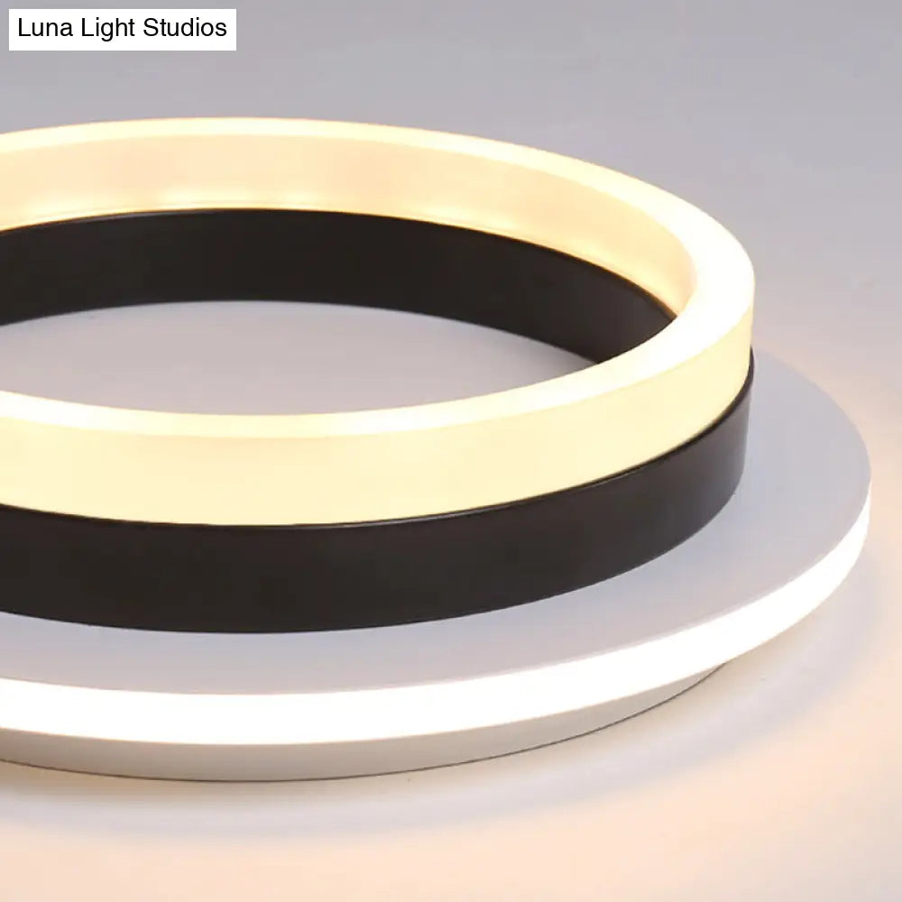 DecorBites™ Compact Metal LED Flush Mount Ceiling Light with Acrylic Diffuser - Minimalist Design