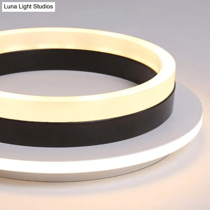DecorBites™ Compact Metal LED Flush Mount Ceiling Light with Acrylic Diffuser - Minimalist Design