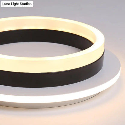 DecorBites™ Compact Metal LED Flush Mount Ceiling Light with Acrylic Diffuser - Minimalist Design