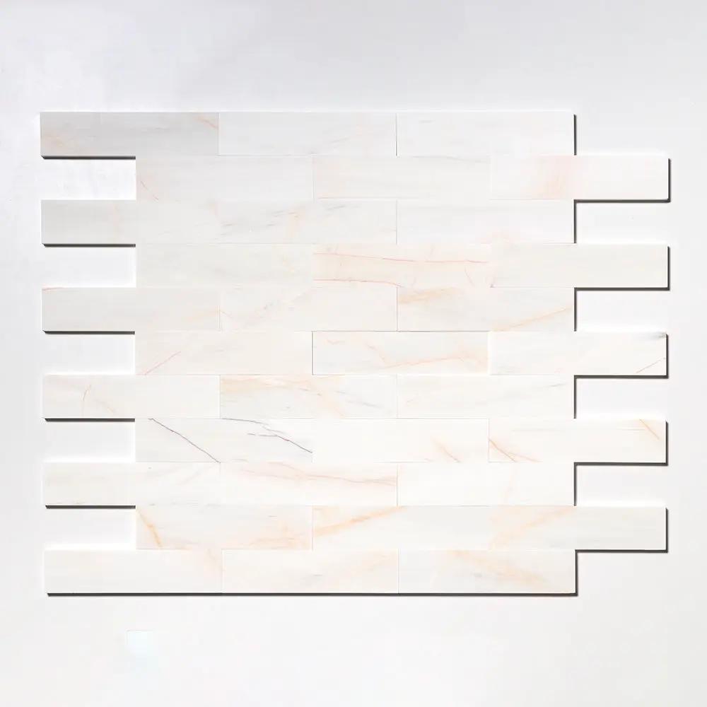 Flecked Canvas Honed Subway Marble Tiles 3x12