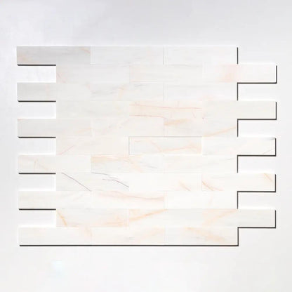 Flecked Canvas Honed Subway Marble Tiles 3x12