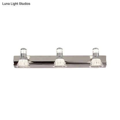 DecorBites™ Conic Sconce Light - Contemporary Style Aluminum Vanity Lighting with 2/3/4 Warm/White Lights for Bathroom, Made of Stainless Steel