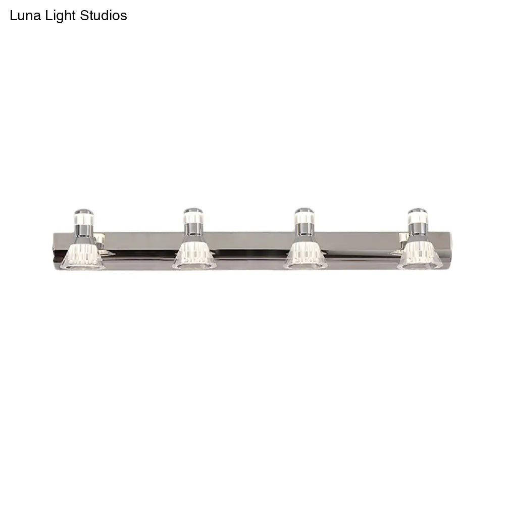 DecorBites™ Conic Sconce Light - Contemporary Style Aluminum Vanity Lighting with 2/3/4 Warm/White Lights for Bathroom, Made of Stainless Steel