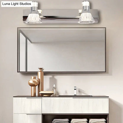 DecorBites™ Conic Sconce Light - Contemporary Style Aluminum Vanity Lighting with 2/3/4 Warm/White Lights for Bathroom, Made of Stainless Steel