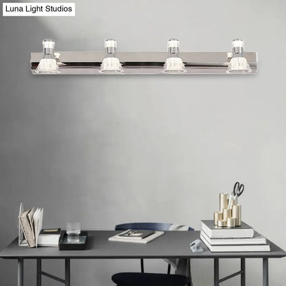 DecorBites™ Conic Sconce Light - Contemporary Style Aluminum Vanity Lighting with 2/3/4 Warm/White Lights for Bathroom, Made of Stainless Steel